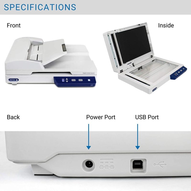 Office Electronics |  Xerox Xd-Combo Duplex Combo Flatbed Document Scanner For Pc And Mac, Automatic Document Feeder (Adf) Home Office Products Office Electronics