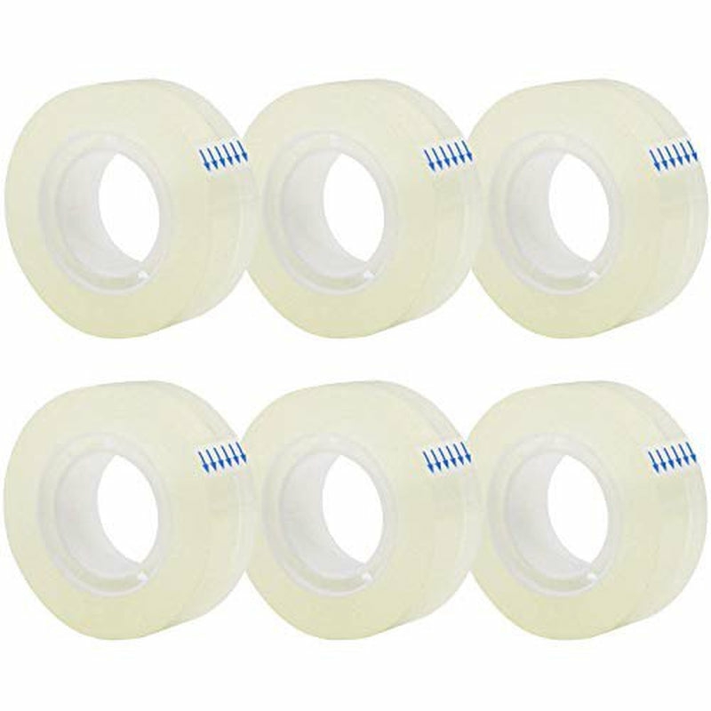 Office Supplies |  6 Rolls Transparent Tape Refills, Clear Tape, All-Purpose Transparent Glossy Tape For Office, Home, School Education & Crafts Education & Crafts