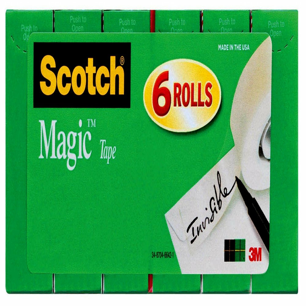 Office Supplies |  Scotch Magic Tape Refill, 3/4 In X 800 In, 6 Count Home Office Products 3M