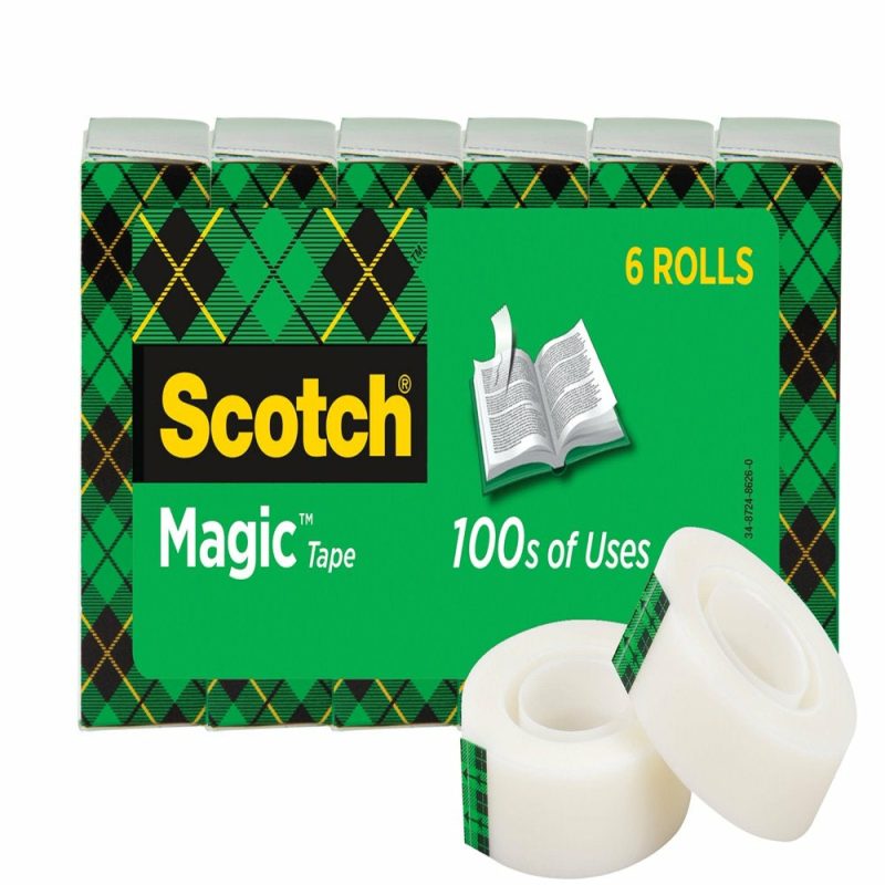 Office Supplies |  Scotch Magic Tape Refill, 3/4 In X 800 In, 6 Count Home Office Products 3M