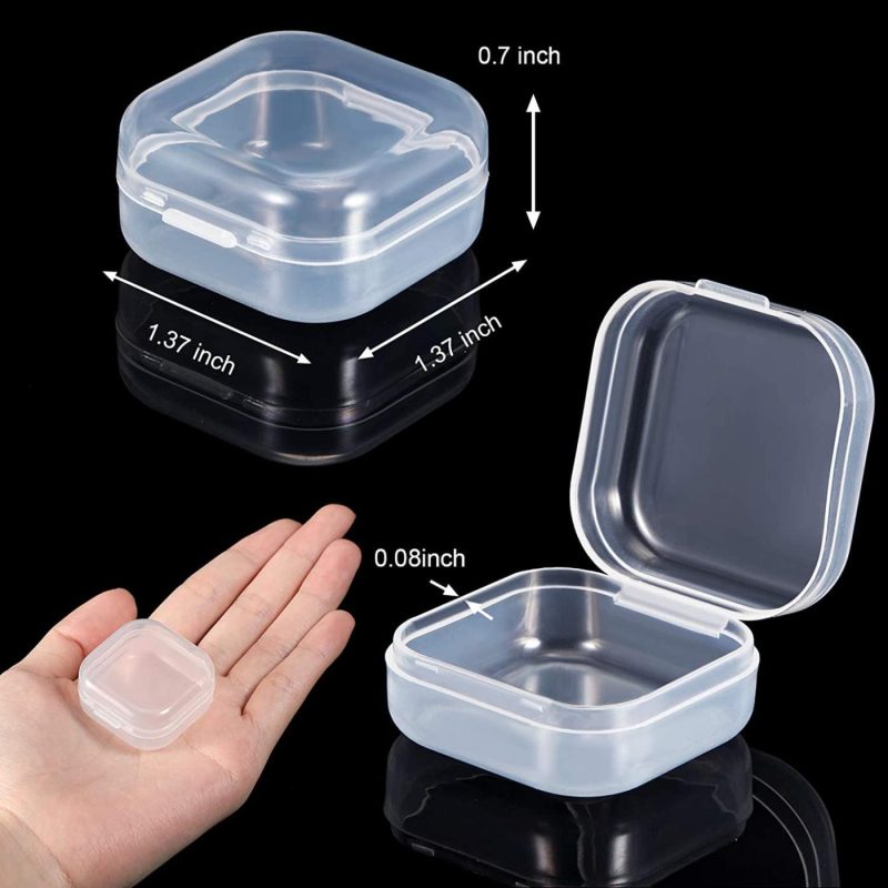 Organization & Storage |  24 Packs Small Clear Plastic Beads Storage Containers Box With Hinged Lid For Storage Of Small Items, Crafts, Jewelry, Hardware Arts, Crafts & Sewing Organization & Storage