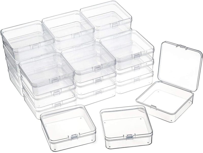 Organization & Storage |  24 Packs Small Clear Plastic Beads Storage Containers Box With Hinged Lid For Storage Of Small Items, Crafts, Jewelry, Hardware Arts, Crafts & Sewing Organization & Storage