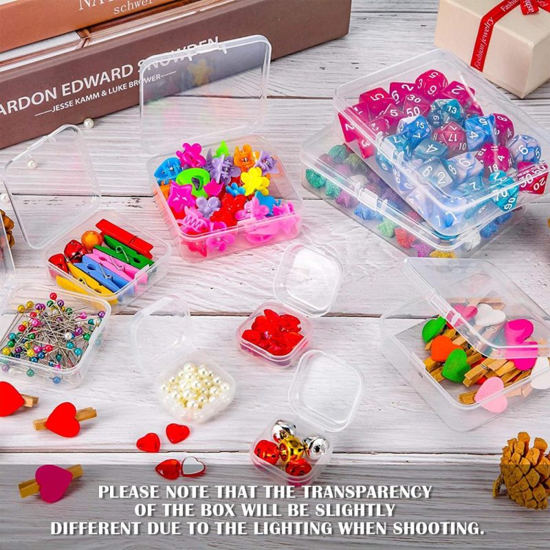 Organization & Storage |  24 Packs Small Clear Plastic Beads Storage Containers Box With Hinged Lid For Storage Of Small Items, Crafts, Jewelry, Hardware Arts, Crafts & Sewing Organization & Storage