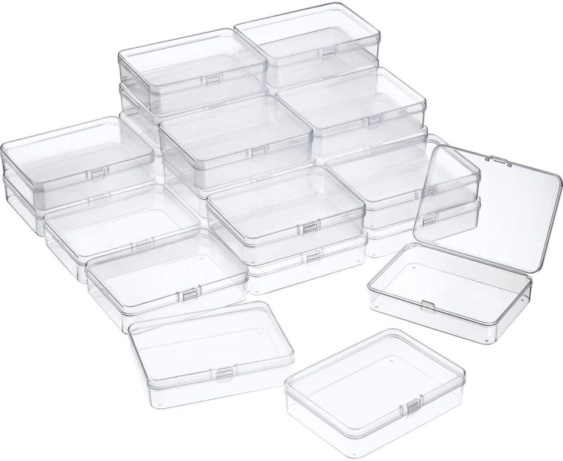 Organization & Storage |  24 Packs Small Clear Plastic Beads Storage Containers Box With Hinged Lid For Storage Of Small Items, Crafts, Jewelry, Hardware Arts, Crafts & Sewing Organization & Storage