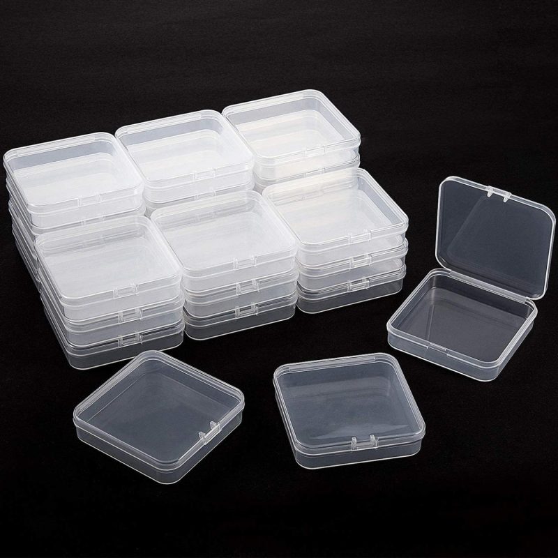 Organization & Storage |  24 Packs Small Clear Plastic Beads Storage Containers Box With Hinged Lid For Storage Of Small Items, Crafts, Jewelry, Hardware Arts, Crafts & Sewing Organization & Storage