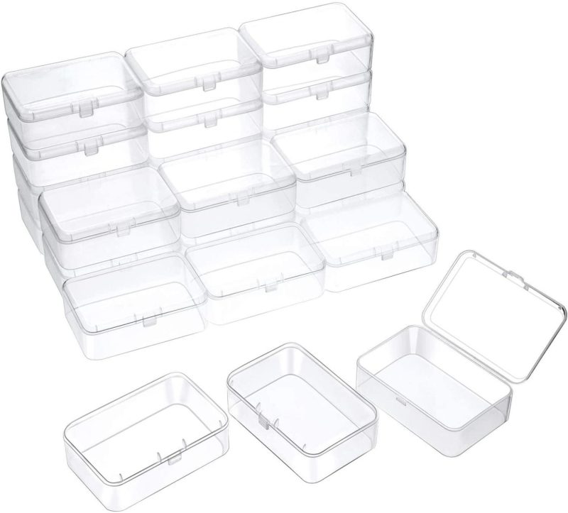 Organization & Storage |  24 Packs Small Clear Plastic Beads Storage Containers Box With Hinged Lid For Storage Of Small Items, Crafts, Jewelry, Hardware Arts, Crafts & Sewing Organization & Storage