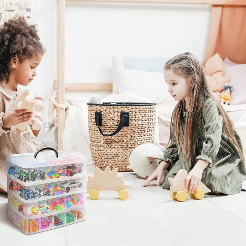 Organization & Storage |  4-Tier Stackable Storage Container Box With 40 Adjustable Compartments, Yocomey Plastic Organizer Box Transparent Storage Case For Kids Toys, Art Crafts, Jewelry, Supplies, Fuse Beads, Washi Tapes Arts, Crafts & Sewing Organization & Storage