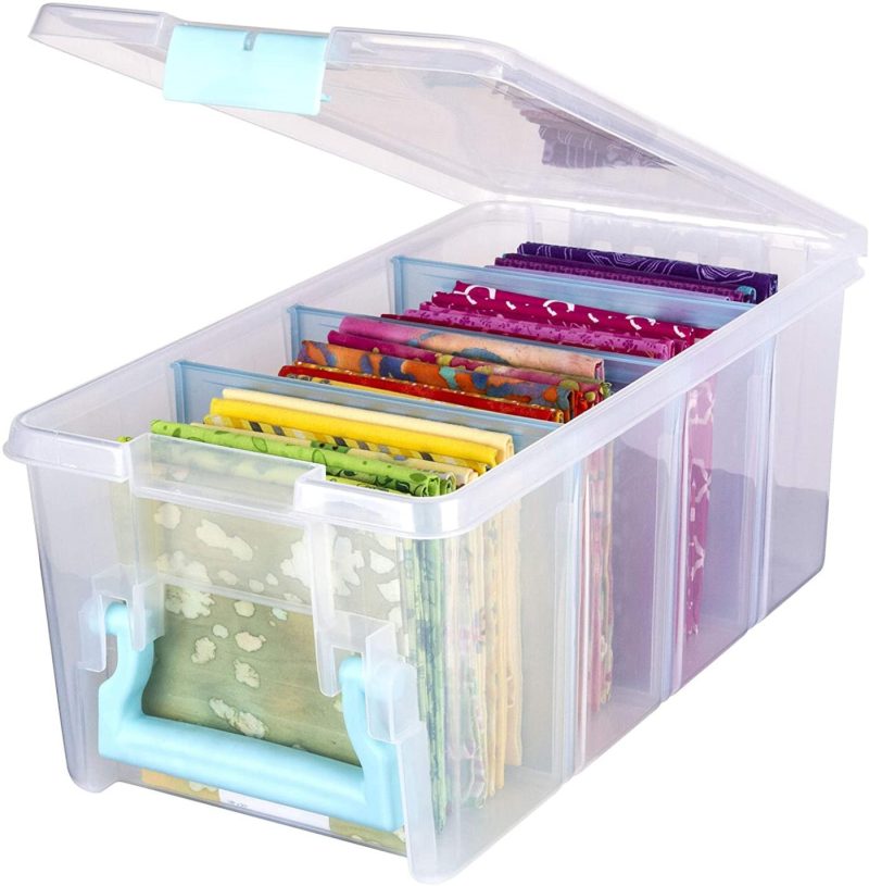 Organization & Storage |  Artbin 6925Aa Semi Satchel With Removable Dividers, Portable Art & Craft Organizer With Handle, [1] Plastic Storage Case, Clear With Aqua Accents Arts, Crafts & Sewing Aqua