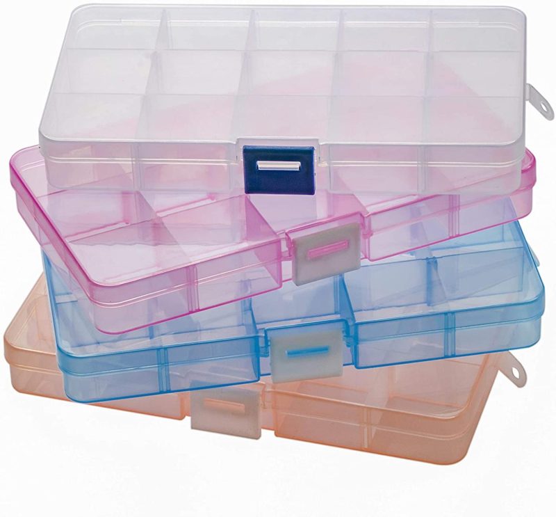 Organization & Storage |  Organizer Box Adjustable Dividers – Plastic Compartment Storage Container For Washi Tapes, Craft, Beads, Jewelry, Small Parts Arts, Crafts & Sewing Organization & Storage