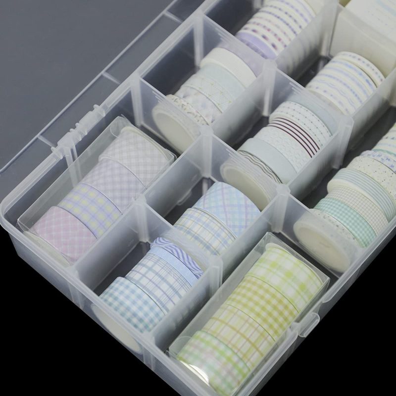 Organization & Storage |  Organizer Box Adjustable Dividers – Plastic Compartment Storage Container For Washi Tapes, Craft, Beads, Jewelry, Small Parts Arts, Crafts & Sewing Organization & Storage