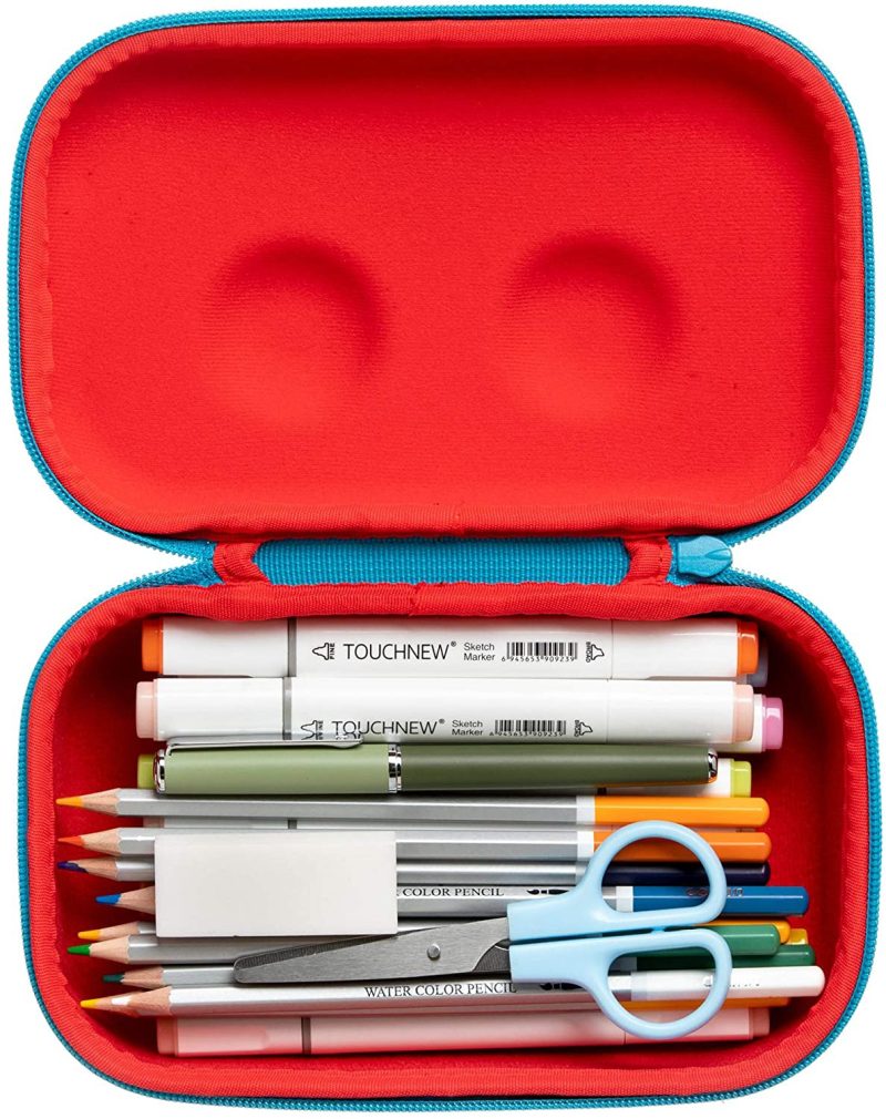 Organization & Storage |  Pencil Box For Kids, Cute Storage Case For School Supplies, Holds Up To 60 Pens, Secure Zipper Closure, Machine Washable Arts, Crafts & Sewing black