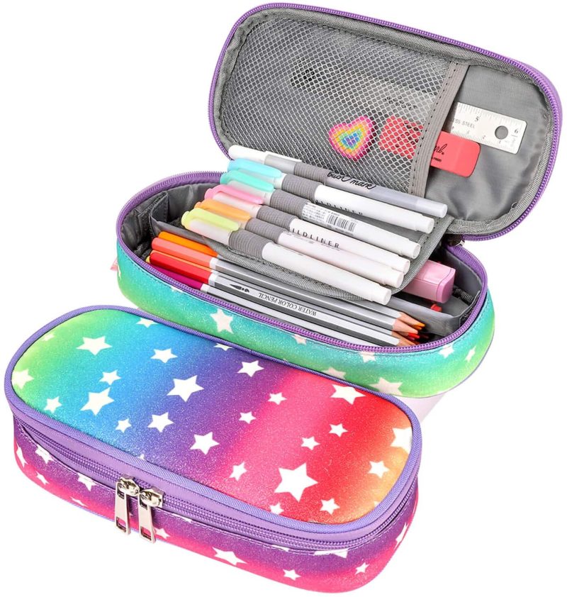 Organization & Storage |  Pencil Case For Kids Glitter Little Girls Pen Pouch Arts, Crafts & Sewing Black Excavator