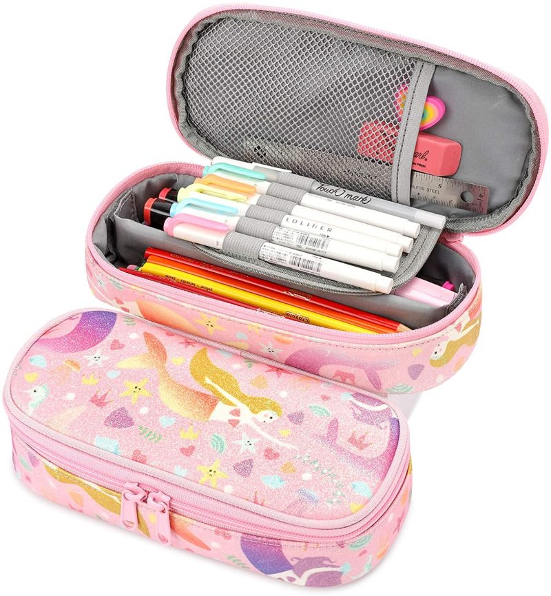 Organization & Storage |  Pencil Case For Kids Glitter Little Girls Pen Pouch Arts, Crafts & Sewing Black Excavator