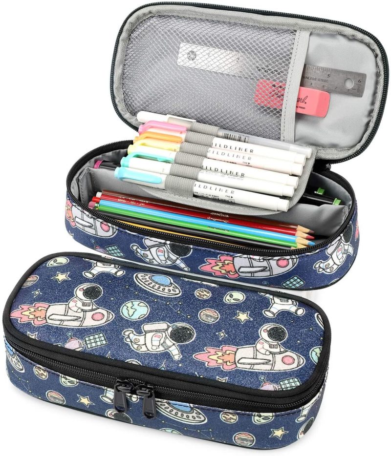 Organization & Storage |  Pencil Case For Kids Glitter Little Girls Pen Pouch Arts, Crafts & Sewing Black Excavator