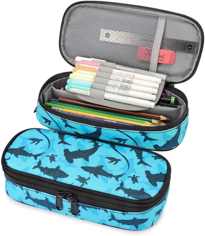 Organization & Storage |  Pencil Case For Kids Glitter Little Girls Pen Pouch Arts, Crafts & Sewing Black Excavator