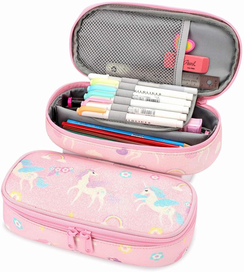 Organization & Storage |  Pencil Case For Kids Glitter Little Girls Pen Pouch Arts, Crafts & Sewing Black Excavator