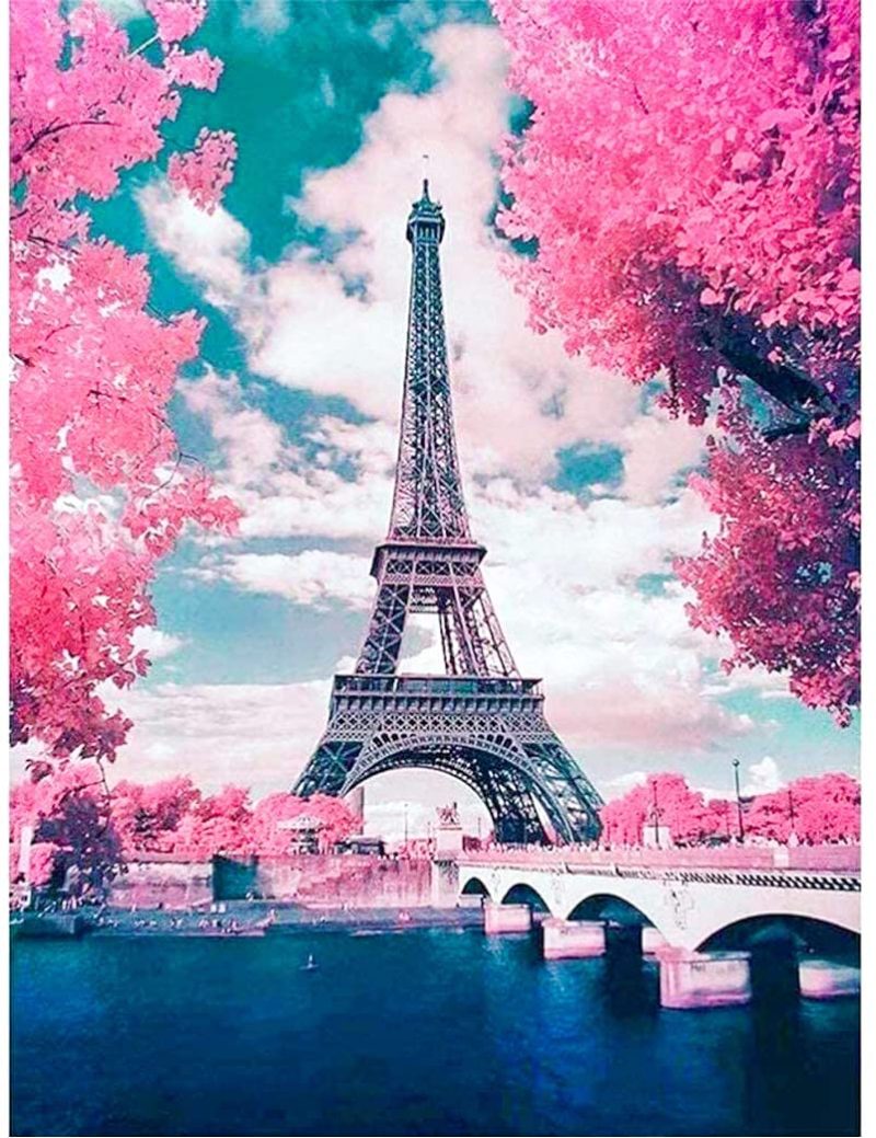 Painting, Drawing & Art Supplies |  5D Diamond Art Kits For Adults,Eiffel Tower Diamond Painting Cross Stitch Kits,Full Drill Crystal Rhinestone Embroidery Pictures Arts Crafts For Adults & & Kids For Home Wall Decor Gift (Pink) Arts, Crafts & Sewing 5D a