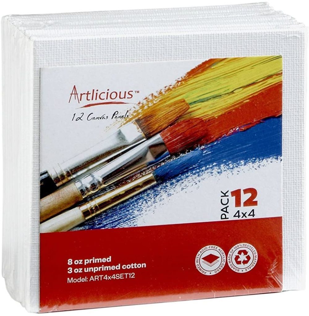 Painting, Drawing & Art Supplies |  Artlicious Canvas Panels Super Value Pack – Artist Canvas Boards For Painting Arts, Crafts & Sewing Artlicious