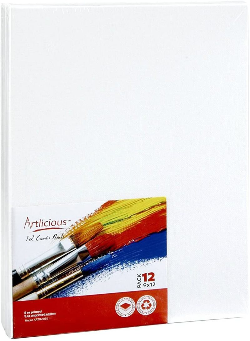 Painting, Drawing & Art Supplies |  Artlicious Canvas Panels Super Value Pack – Artist Canvas Boards For Painting Arts, Crafts & Sewing Artlicious