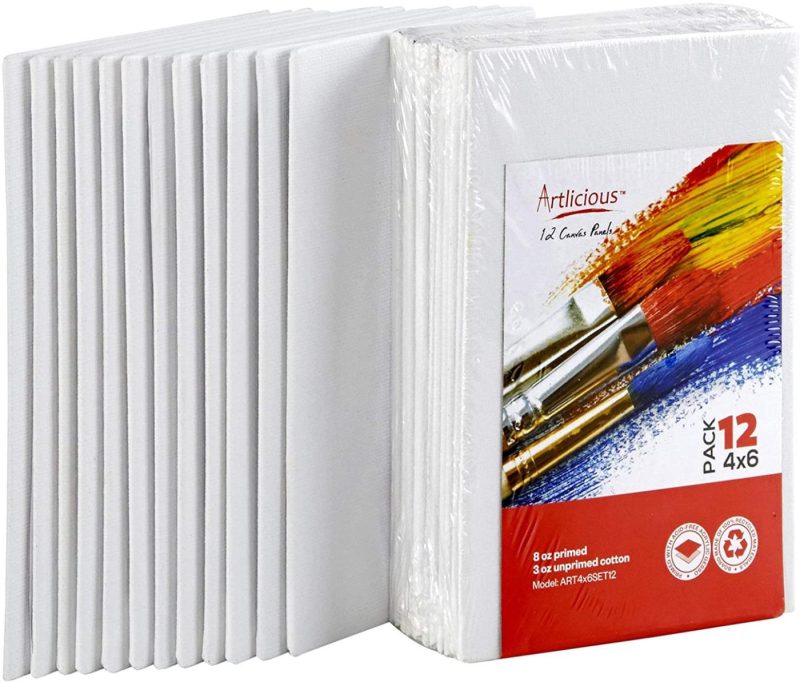 Painting, Drawing & Art Supplies |  Artlicious Canvas Panels Super Value Pack – Artist Canvas Boards For Painting Arts, Crafts & Sewing Artlicious