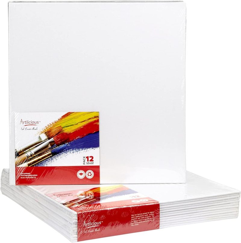 Painting, Drawing & Art Supplies |  Artlicious Canvas Panels Super Value Pack – Artist Canvas Boards For Painting Arts, Crafts & Sewing Artlicious