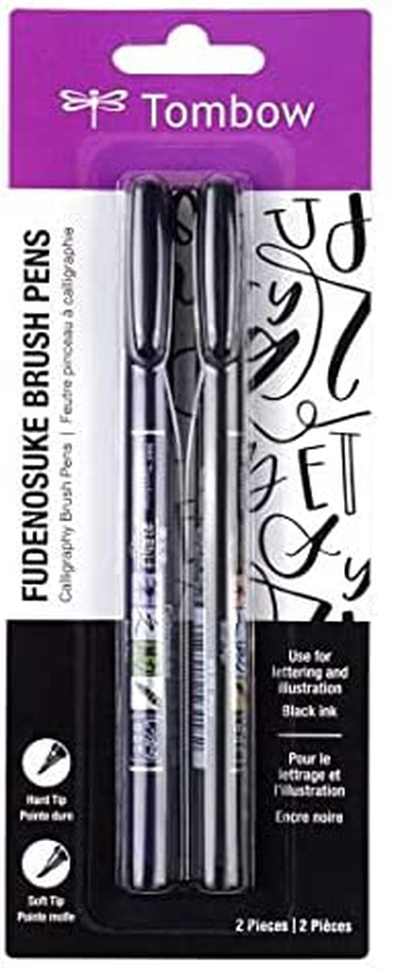 Painting, Drawing & Art Supplies |  Tombow 62038 Fudenosuke Brush Pen, 2-Pack. Soft And Hard Tip Fudenosuke Brush Pens For Calligraphy And Art Drawings Arts, Crafts & Sewing Painting, Drawing & Art Supplies