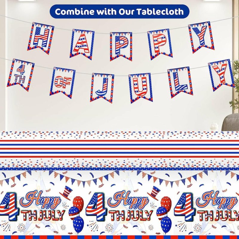 Party Supplies |  4Th Of July Banner – Happy Fourth Of July Banner, Patriotic Banner For 4Th Of July Decorations And Party Supplies, American Independence Day Banners For July 4Th Indoor Outdoor Home House Decor Arts, Crafts & Sewing Party Supplies