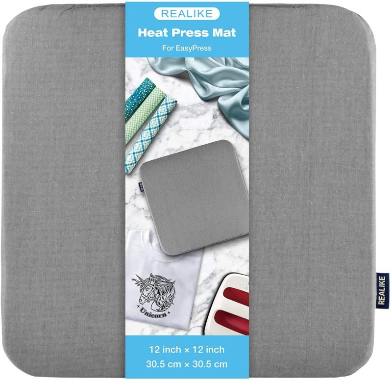 Printmaking |  Realike Heat Press Mat For Cricut Easypress Machines Easy Press Mat For Htv Craft Vinyl Ironing Insulation Transfer Projects Arts, Crafts & Sewing Gray Easy Press Mat 12"×12"