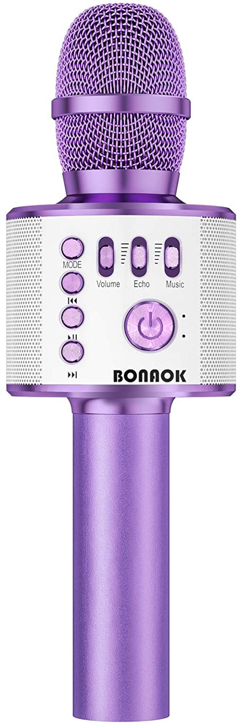 Recording Equipment |  Bonaok Bluetooth Wireless Karaoke Microphone,3-In-1 Portable Handheld Karaoke Mic Speaker Machine Birthday Home Party For Pc Or All Smartphone Q37 (Light Purple) Musical Instruments BONAOK