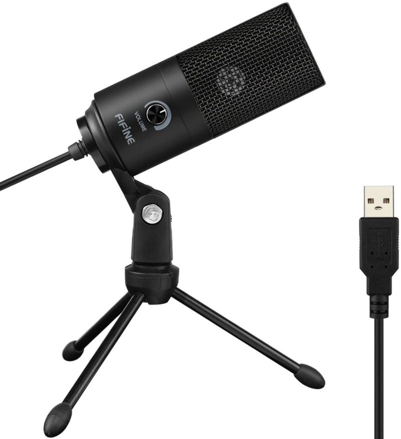 Recording Equipment |  Usb Microphone,Fifine Metal Condenser Recording Microphone For Laptop Mac Or Windows Cardioid Studio Recording Vocals, Voice Overs,Streaming Broadcast And Youtube Videos-K669B Musical Instruments black