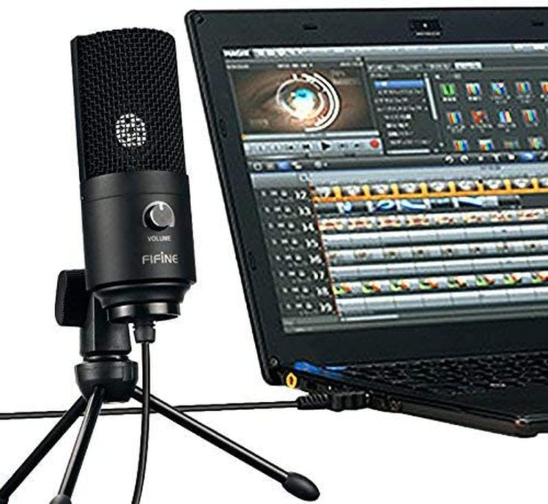 Recording Equipment |  Usb Microphone,Fifine Metal Condenser Recording Microphone For Laptop Mac Or Windows Cardioid Studio Recording Vocals, Voice Overs,Streaming Broadcast And Youtube Videos-K669B Musical Instruments black