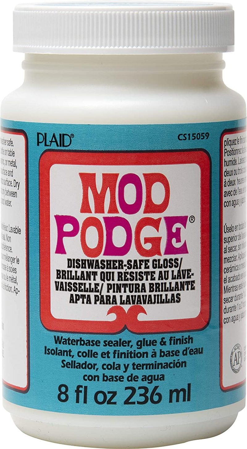 Scrapbooking |  Mod Podge Dishwasher Safe Waterbased Sealer, Glue And Finish (8-Ounce), Cs15059 Gloss, 8 Ounce Arts, Crafts & Sewing Craft Supplies