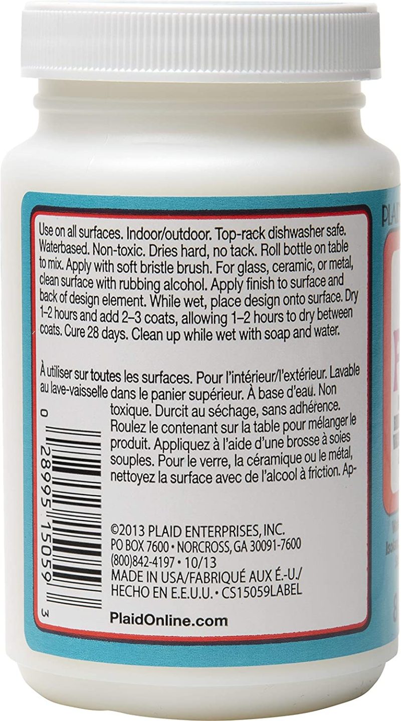 Scrapbooking |  Mod Podge Dishwasher Safe Waterbased Sealer, Glue And Finish (8-Ounce), Cs15059 Gloss, 8 Ounce Arts, Crafts & Sewing Craft Supplies