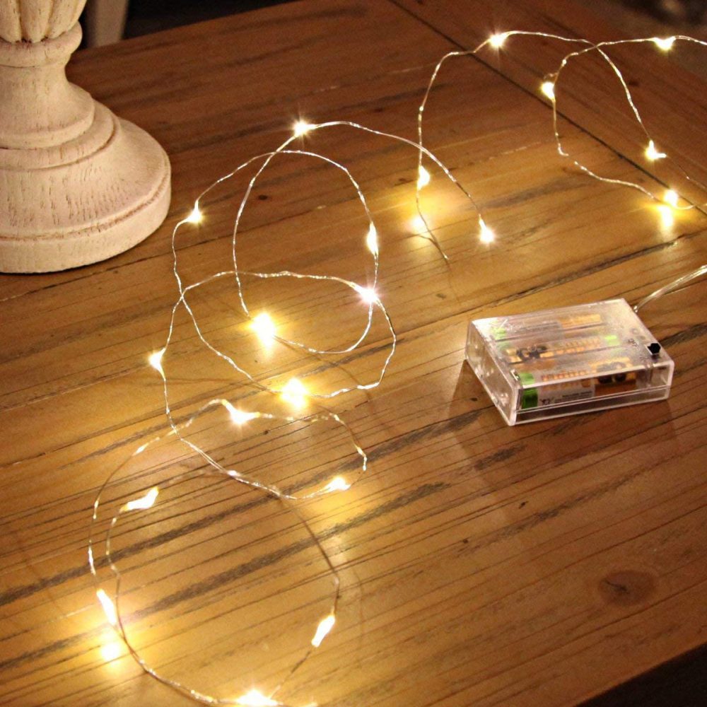 Seasonal Décor |  Ariceleo Led Fairy Lights Battery Operated, 1 Pack Mini Battery Powered Copper Wire Starry Fairy Lights For Bedroom, Christmas, Parties, Wedding, Centerpiece, Decoration (5M/16Ft Warm White) Home Decor & Cleaning Ariceleo