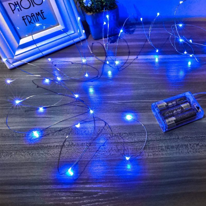 Seasonal Décor |  Ariceleo Led Fairy Lights Battery Operated, 1 Pack Mini Battery Powered Copper Wire Starry Fairy Lights For Bedroom, Christmas, Parties, Wedding, Centerpiece, Decoration (5M/16Ft Blue) Home Decor & Cleaning Ariceleo