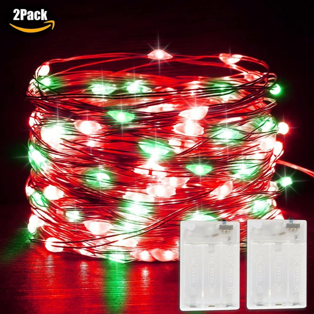 Seasonal Décor |  Christmas Lights Indoor Fairy Lights Battery Operated, 200Led 65.6Ft Copper Wire Lights Decoration For Bedroom, Christmas Decorations, Parties, Wedding, Centerpiece Home Decor & Cleaning Seasonal Décor