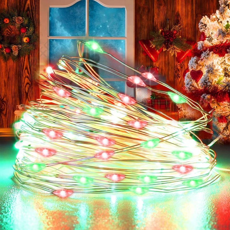 Seasonal Décor |  Christmas Lights Indoor Fairy Lights Battery Operated, 200Led 65.6Ft Copper Wire Lights Decoration For Bedroom, Christmas Decorations, Parties, Wedding, Centerpiece Home Decor & Cleaning Seasonal Décor