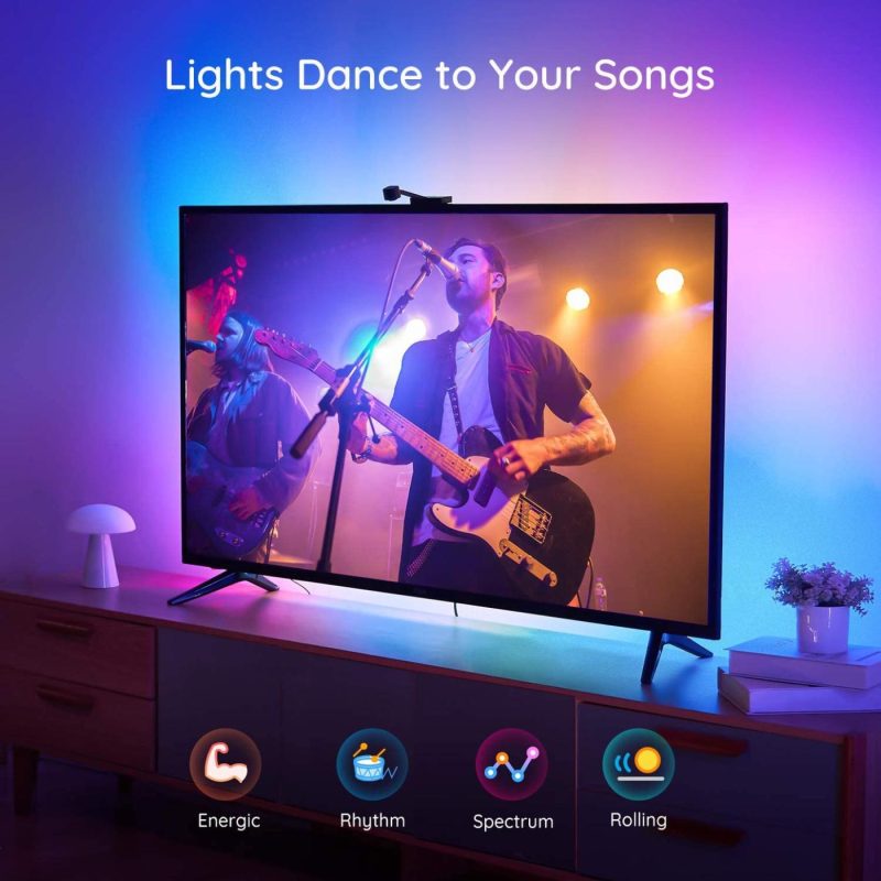 Seasonal Décor |  Govee Immersion Tv Led Backlights With Camera, Rgbic Ambient Wi-Fi Tv Backlights For 55-65 Inch Tvs Pc, Works With Alexa & Google Assistant, App Control, Lights And Music Sync, Adapter Home Decor & Cleaning Govee