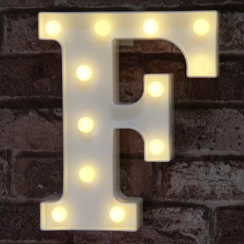 Seasonal Décor |  Led Marquee Letter Lights Sign, Light Up Alphabet Letter For Home Party Wedding Decoration Home Decor & Cleaning Letter A