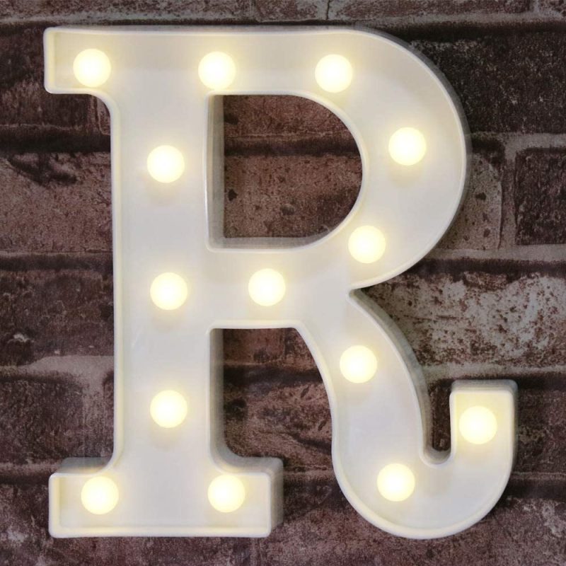 Seasonal Décor |  Led Marquee Letter Lights Sign, Light Up Alphabet Letter For Home Party Wedding Decoration Home Decor & Cleaning Letter A