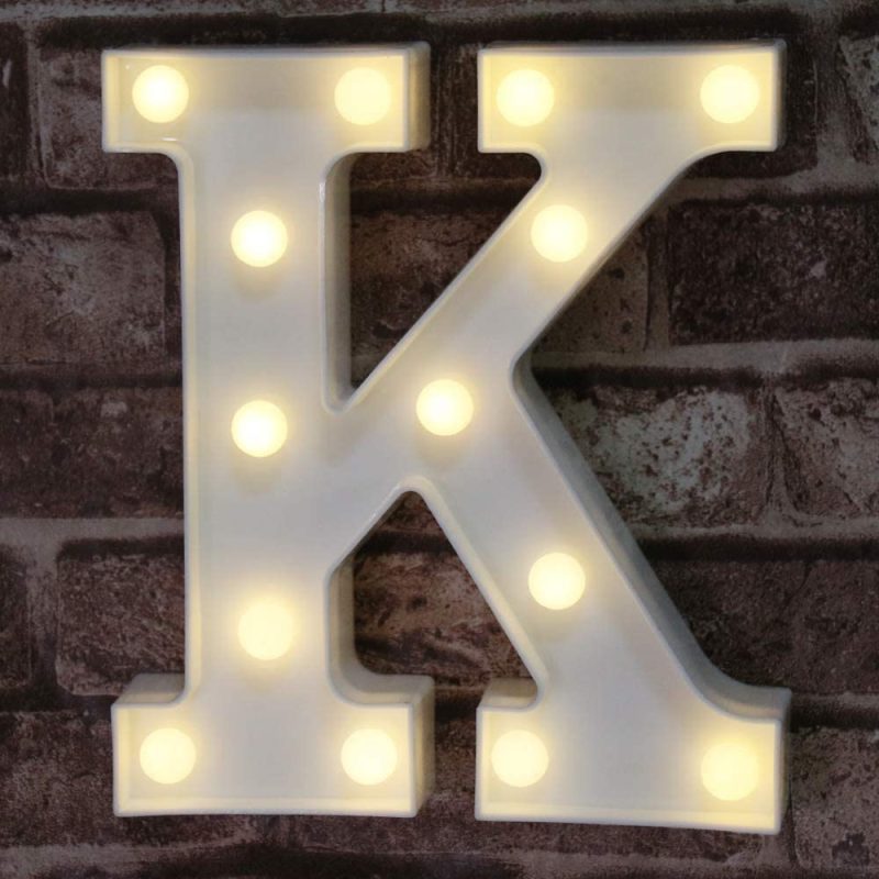 Seasonal Décor |  Led Marquee Letter Lights Sign, Light Up Alphabet Letter For Home Party Wedding Decoration Home Decor & Cleaning Letter A