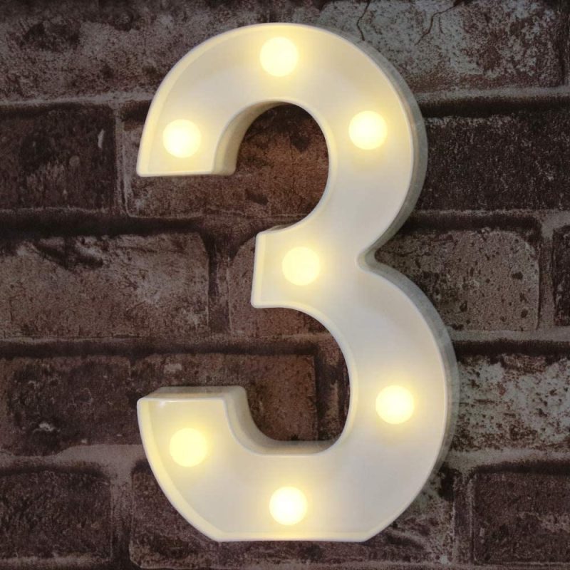 Seasonal Décor |  Led Marquee Letter Lights Sign, Light Up Alphabet Letter For Home Party Wedding Decoration Home Decor & Cleaning Letter A