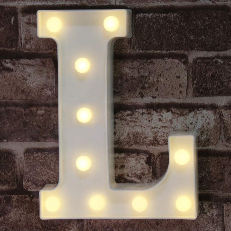 Seasonal Décor |  Led Marquee Letter Lights Sign, Light Up Alphabet Letter For Home Party Wedding Decoration Home Decor & Cleaning Letter A