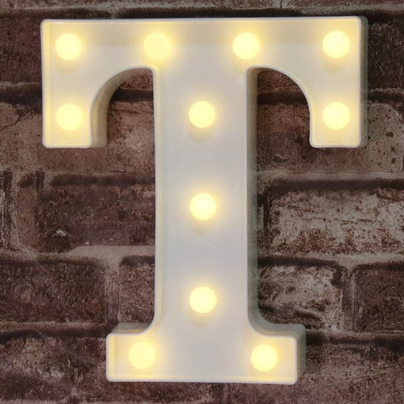 Seasonal Décor |  Led Marquee Letter Lights Sign, Light Up Alphabet Letter For Home Party Wedding Decoration Home Decor & Cleaning Letter A