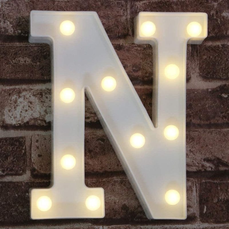 Seasonal Décor |  Led Marquee Letter Lights Sign, Light Up Alphabet Letter For Home Party Wedding Decoration Home Decor & Cleaning Letter A