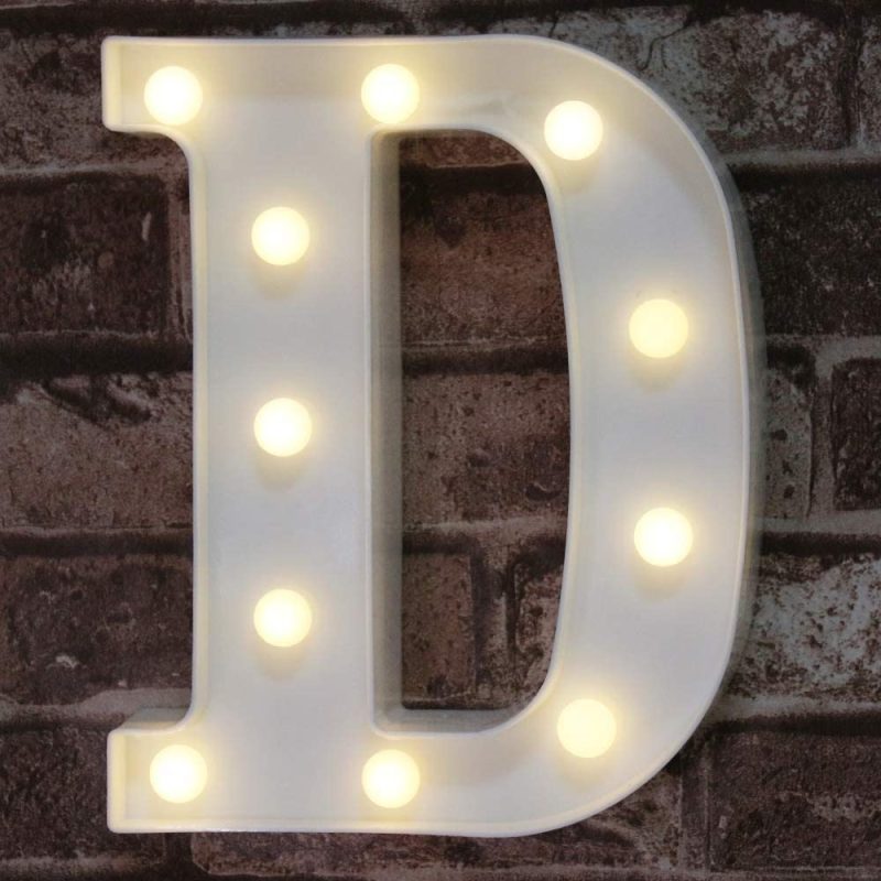 Seasonal Décor |  Led Marquee Letter Lights Sign, Light Up Alphabet Letter For Home Party Wedding Decoration Home Decor & Cleaning Letter A