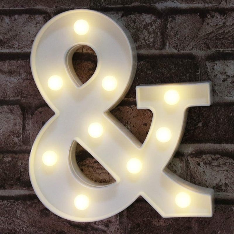 Seasonal Décor |  Led Marquee Letter Lights Sign, Light Up Alphabet Letter For Home Party Wedding Decoration Home Decor & Cleaning Letter A