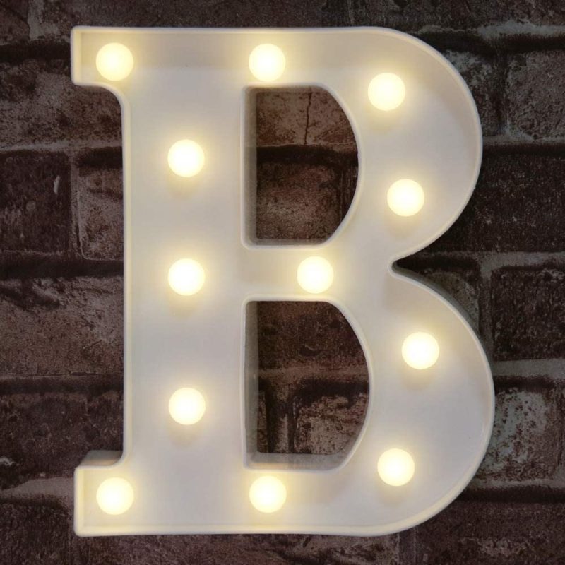 Seasonal Décor |  Led Marquee Letter Lights Sign, Light Up Alphabet Letter For Home Party Wedding Decoration Home Decor & Cleaning Letter A