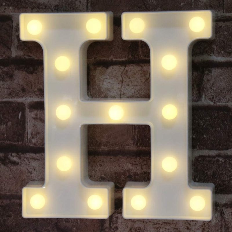 Seasonal Décor |  Led Marquee Letter Lights Sign, Light Up Alphabet Letter For Home Party Wedding Decoration Home Decor & Cleaning Letter A