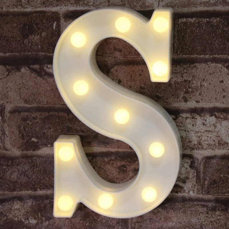 Seasonal Décor |  Led Marquee Letter Lights Sign, Light Up Alphabet Letter For Home Party Wedding Decoration Home Decor & Cleaning Letter A